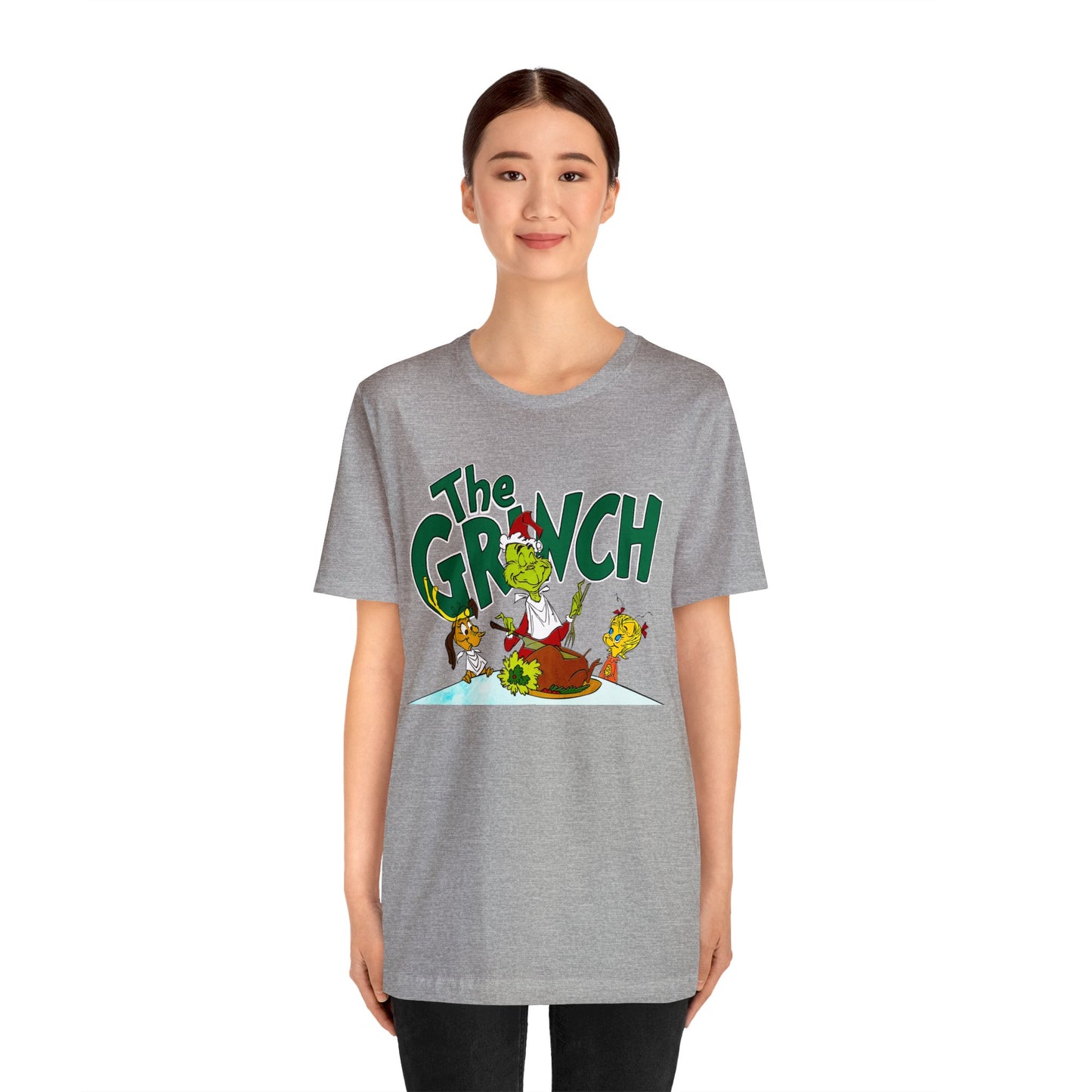 The Grinch cartoon tshirt - The Grinch Christmas table tshirt - Holiday Grinch Christmas table tshirt - Christmas Grinch dinner tshirt