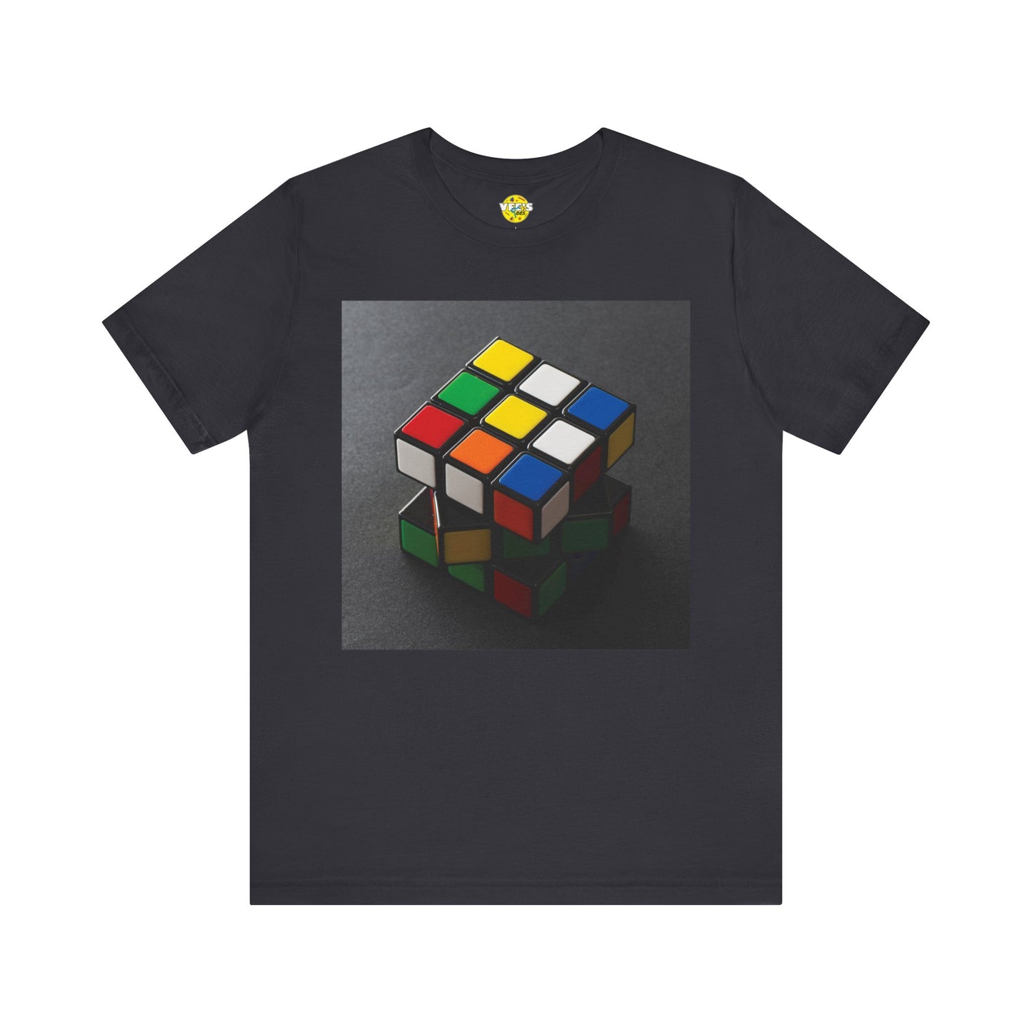 Retro Rubik's Cube Short Sleeve T-Shirt - 80s Puzzle Lover Tee, Nostalgic Graphic Shirt