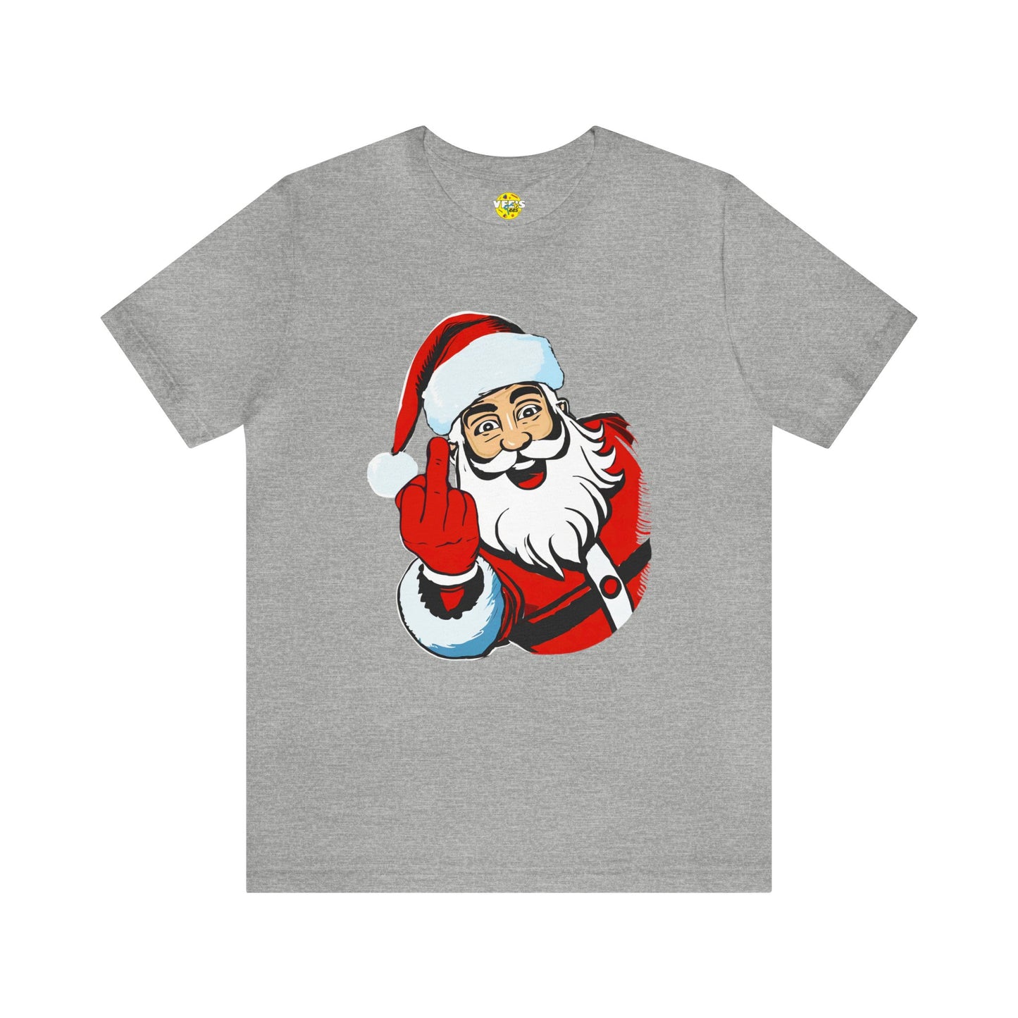 Naughty Santa Tshirt - Naughty Santa Christmas Tshirt - Santa Claus Middle Finger - Santa Middle Finger Tshirt