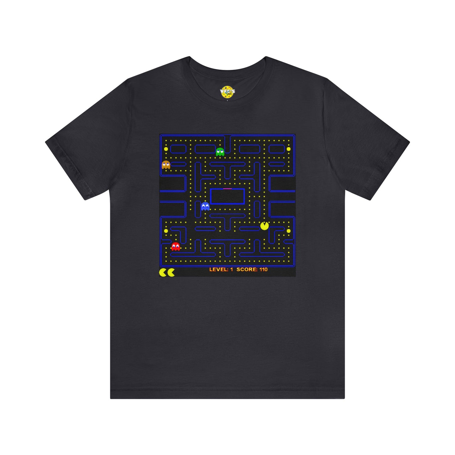 Retro Pac-Man Arcade Game Short Sleeve T-Shirt - Classic Vintage Gamer Tee