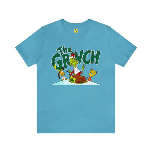 The Grinch cartoon tshirt - The Grinch Christmas table tshirt - Holiday Grinch Christmas table tshirt - Christmas Grinch dinner tshirt