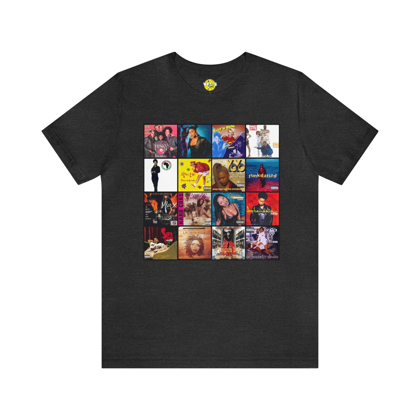 Founding Ladies of Hip Hop Album Cover Collage T-Shirt, Vintage Rap Legends Tee, 80s 90s Music Shirt