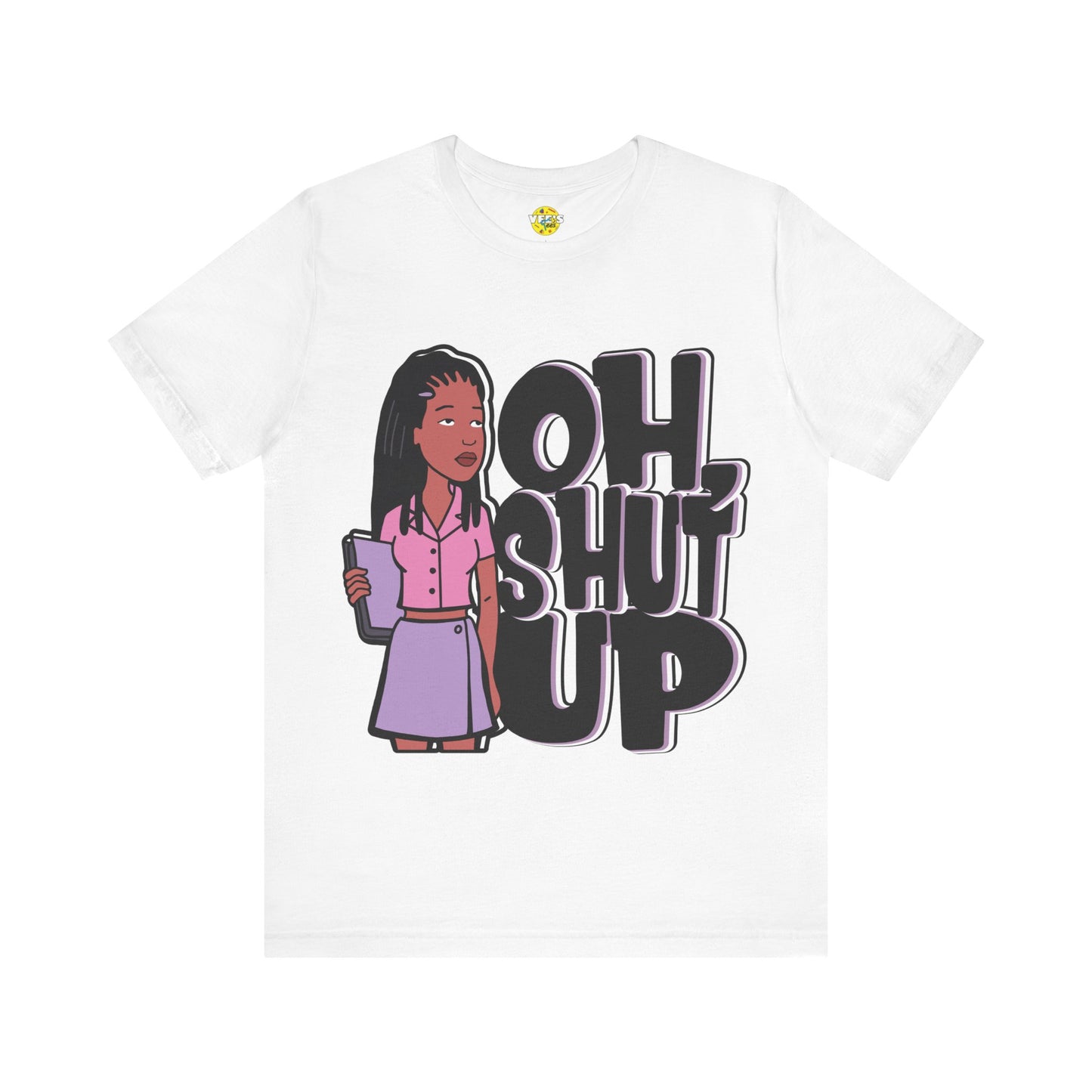 Jodie Landon "Oh, Shut Up" Short Sleeve T-Shirt - Vintage MTV Cartoon Shirt for Retro Fans