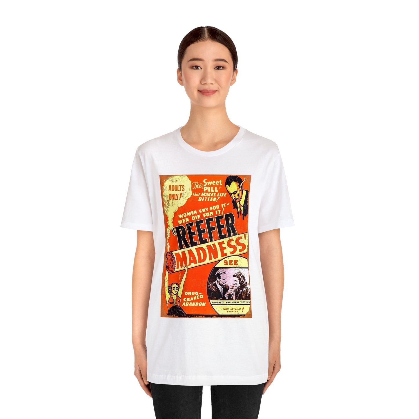 Retro Reefer Madness Movie Poster Short Sleeve T-Shirt - Cult Classic Nostalgia Tee