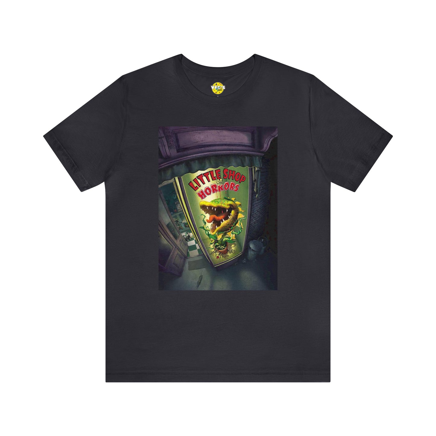 Halloween Little Shop of Horrors Short Sleeve T-Shirt - Classic Horror Movie Tee, Retro Cartoon Graphic Shirt