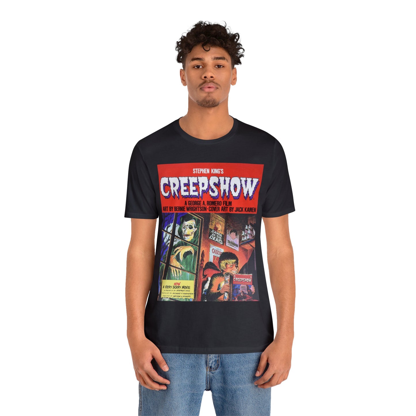 Halloween Creepshow Movie Poster Short Sleeve T-Shirt - Vintage Horror Tee, Classic Film Graphic Shirt