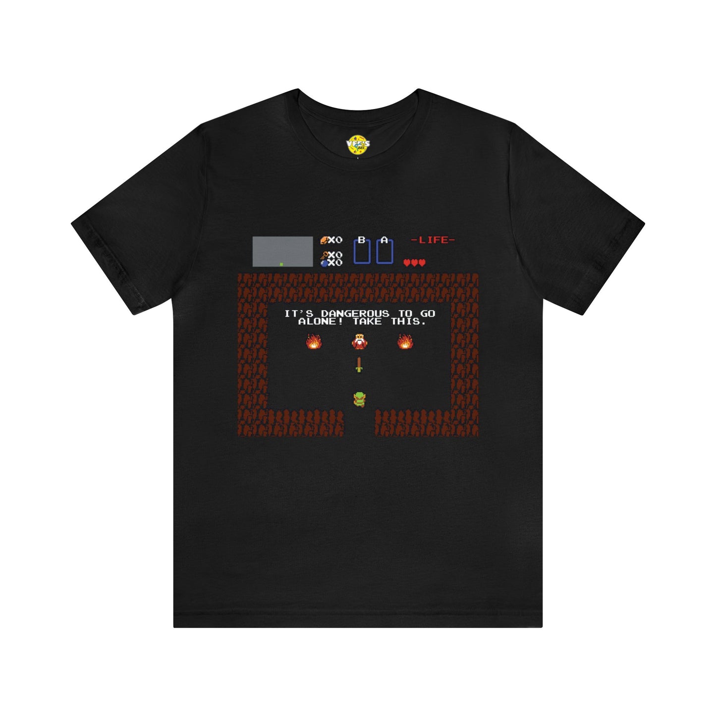 Link Cave Entrance Short Sleeve T-Shirt - Retro Gaming Nostalgic Tee