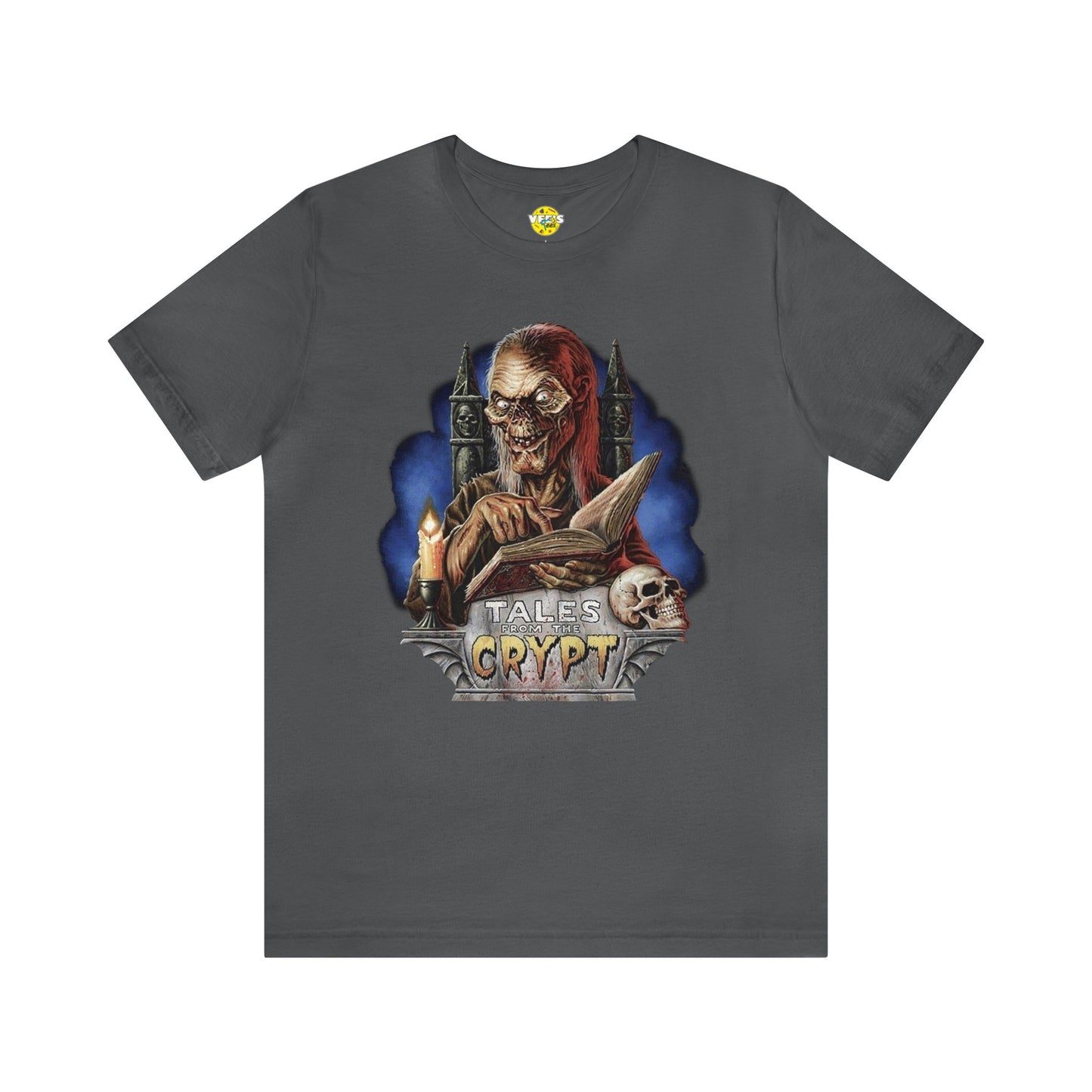 Halloween Crypt Keeper Tales from the Crypt Short Sleeve T-Shirt - Horror Icon Tee, Retro TV Show Graphic Shirt