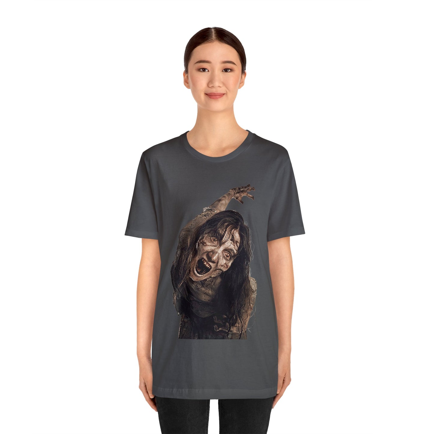 Halloween Zombie Female Short Sleeve T-Shirt - Undead Horror Tee, Walking Dead Graphic Shirt