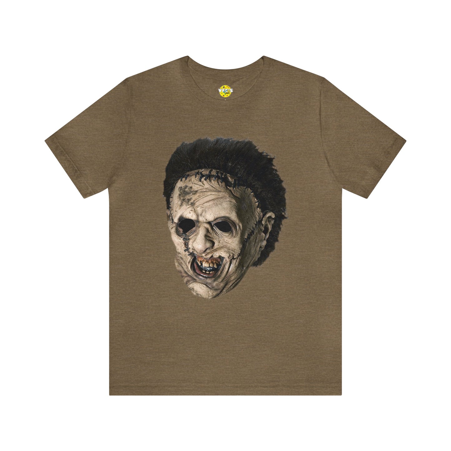 Halloween Leatherface Mask Short Sleeve T-Shirt - Classic Horror Film Tee - Iconic Chainsaw Massacre Shirt