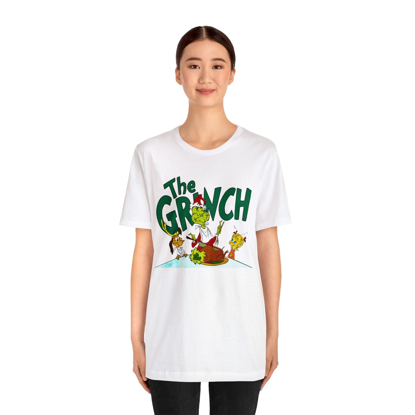 The Grinch cartoon tshirt - The Grinch Christmas table tshirt - Holiday Grinch Christmas table tshirt - Christmas Grinch dinner tshirt