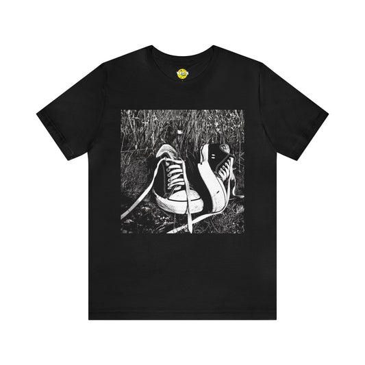 Black & White Chuck Taylors  Short Sleeve T-Shirt - Classic Sneaker Lover Tee, Vintage Shoe Graphic Shirt