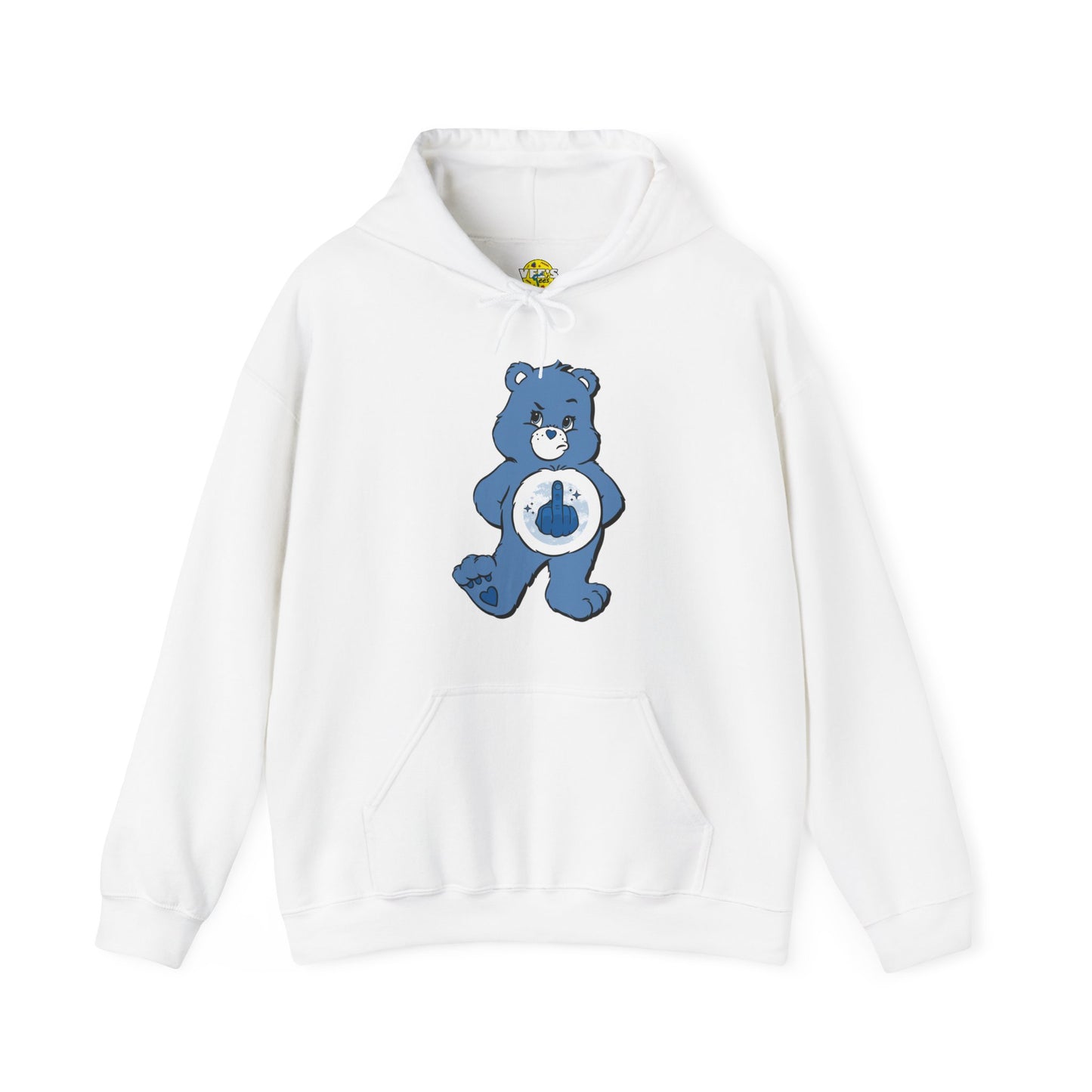 Grumpy Bear Middle Finger Hoodie - Adult Care Bears Hooded Sweatshirt