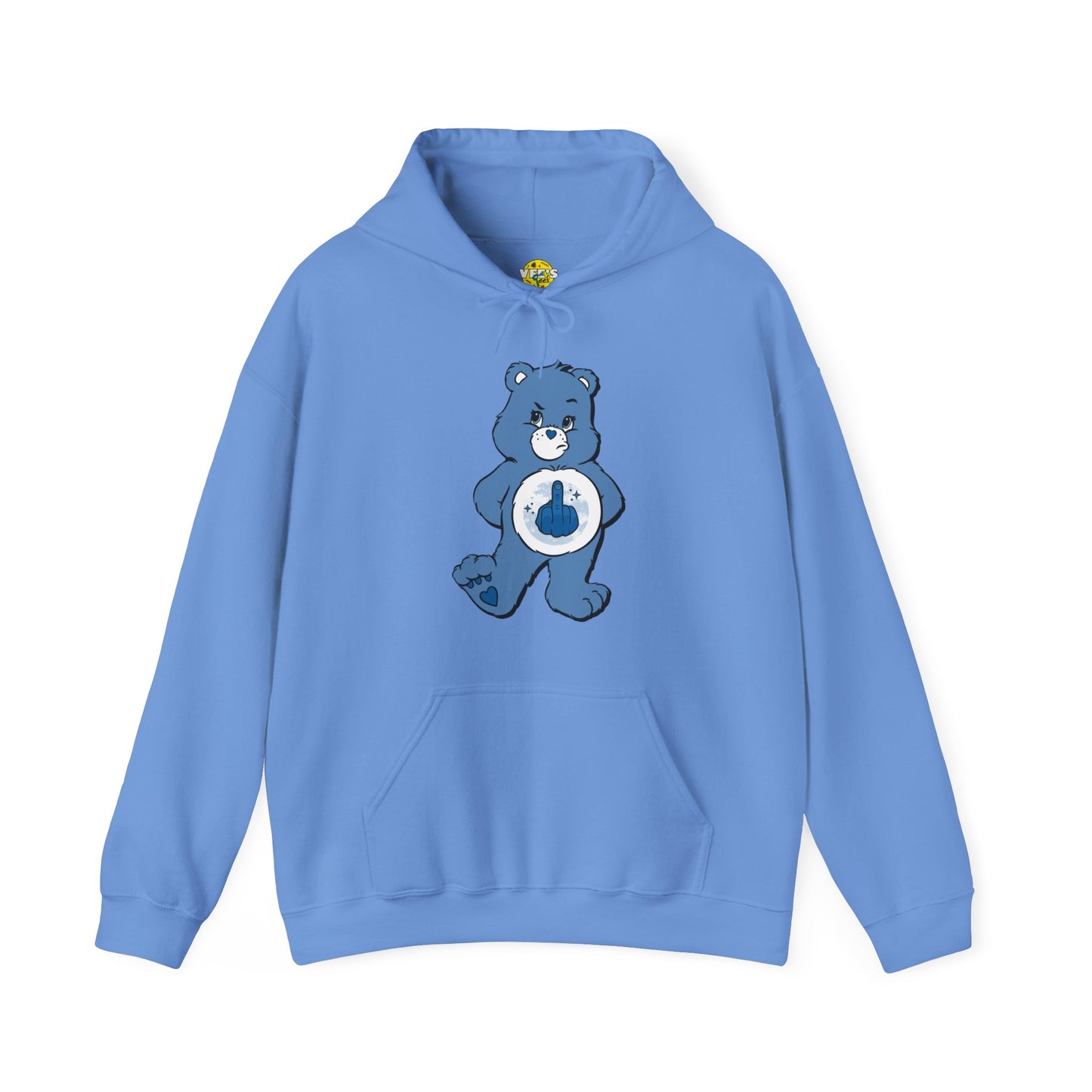 Grumpy Bear Middle Finger Hoodie - Adult Care Bears Hooded Sweatshirt