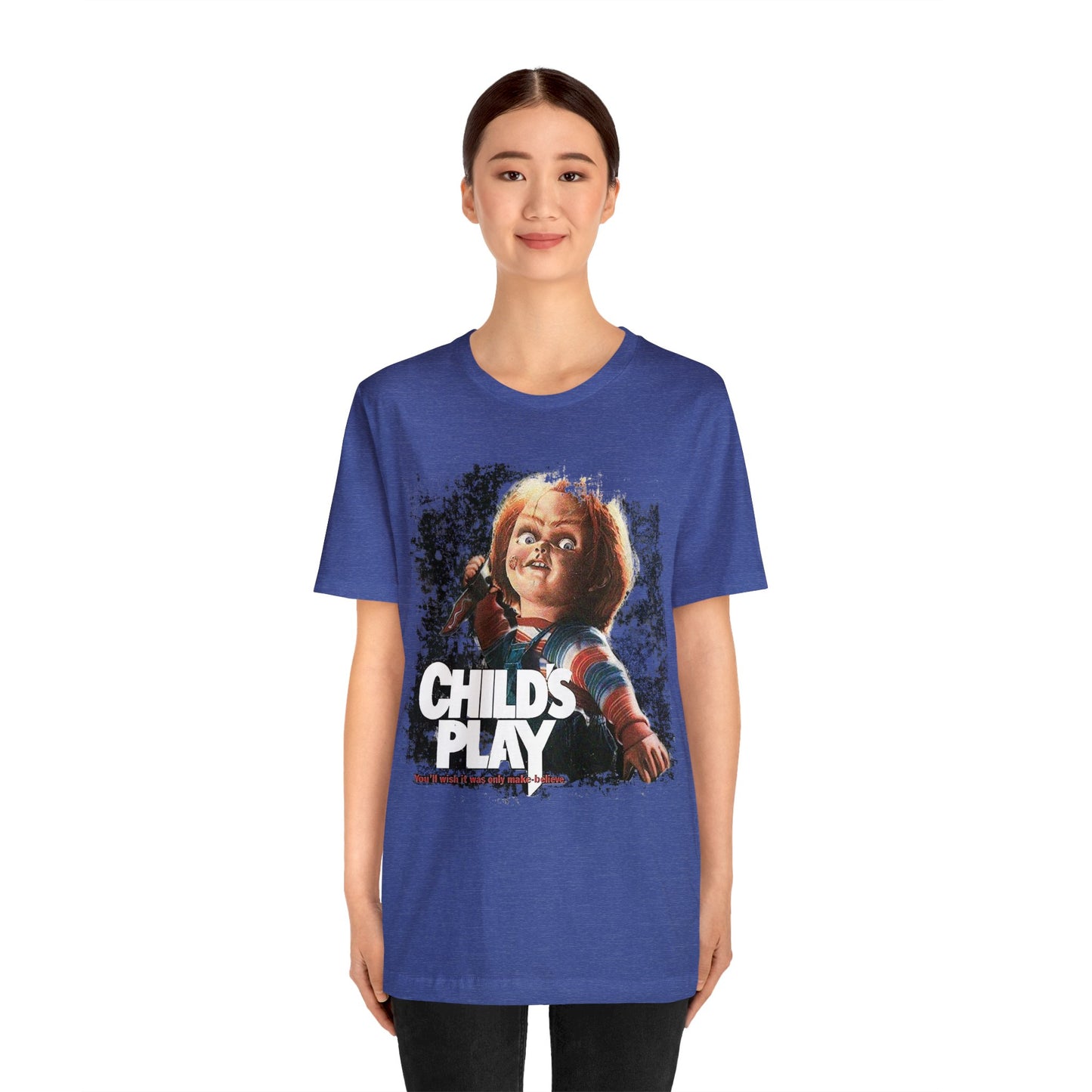 Halloween Child's Play Original Movie Poster Short Sleeve T-Shirt - Classic Horror Film Tee - Chucky Doll Shirt