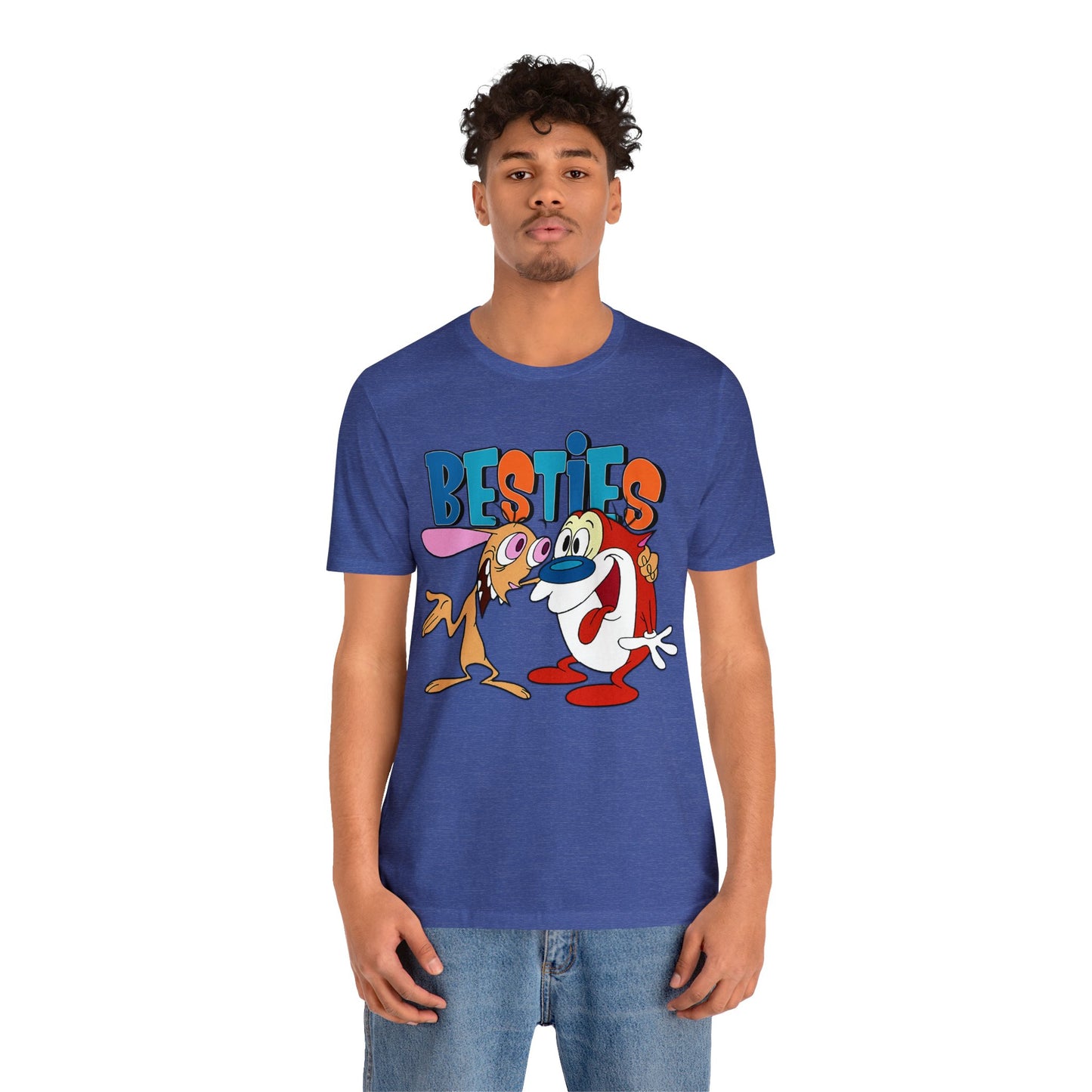 Ren & Stimpy Besties Short Sleeve T-shirt - 90s Cartoon Retro TV Show