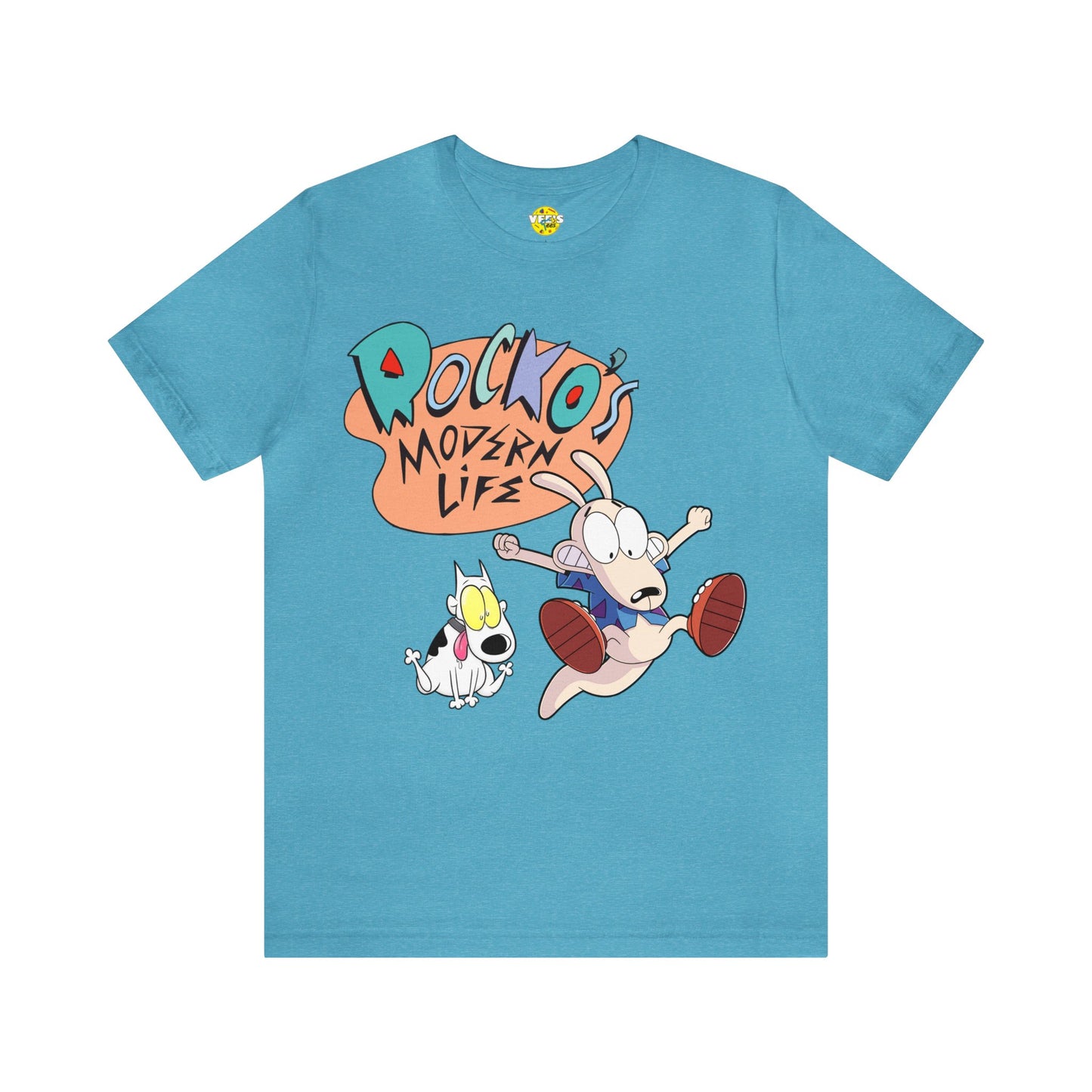 Rockos Modern Life Retro Short Sleeve T-Shirt - Cartoon Nostalgia Tee