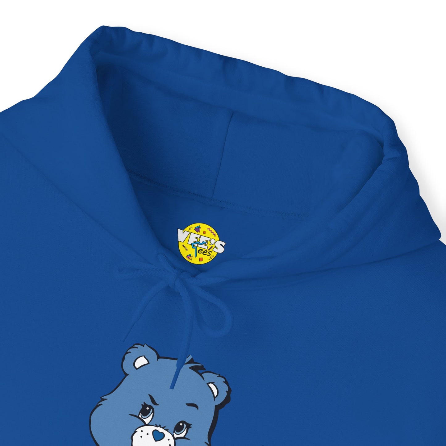 Grumpy Bear Middle Finger Hoodie - Adult Care Bears Hooded Sweatshirt