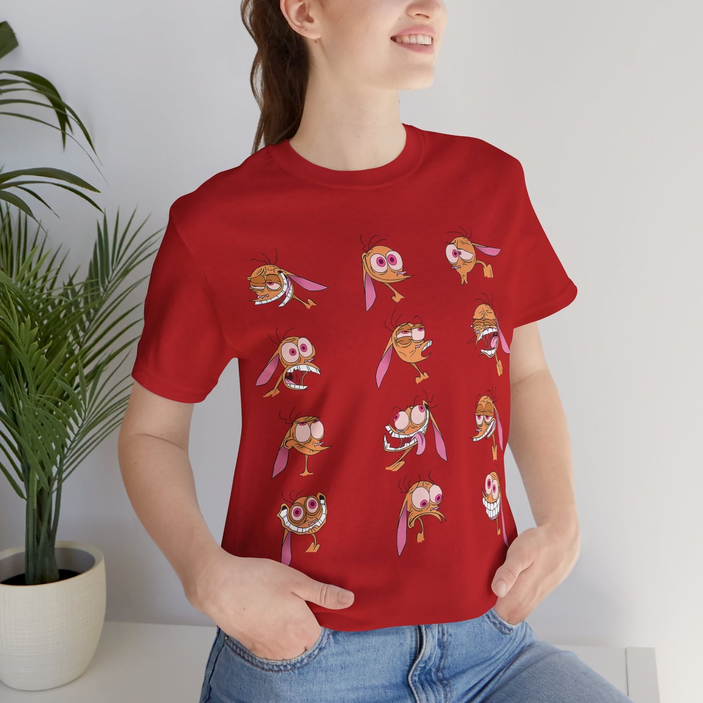 Ren's Expressions - Ren Hoek Faces Short Sleeve T-Shirt - Ren and Stimpy Cartoon