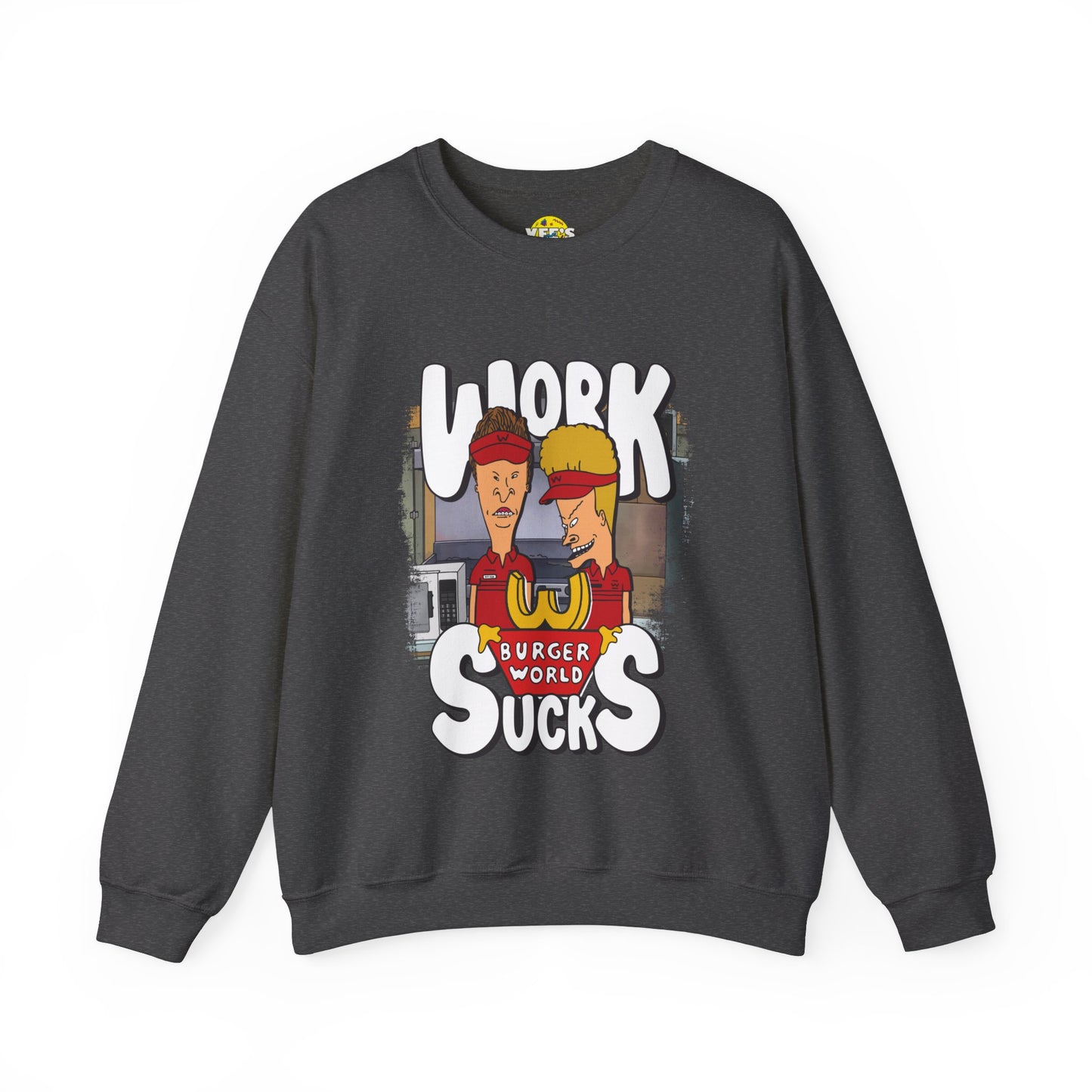 Beavis and Butt-Head Work Sucks Sweatshirt - 90s Nostalgia