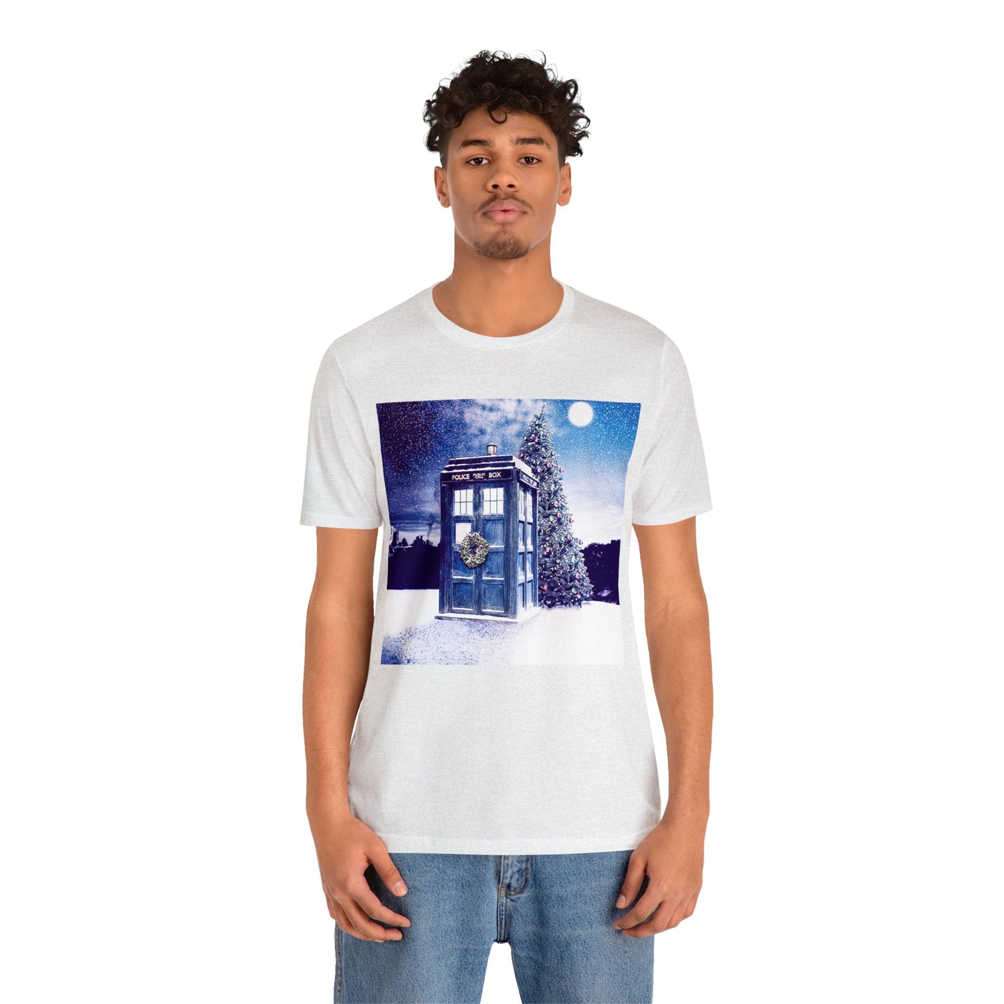 Dr Who Christmas - Dr Who Tardis Shirt - Dr Who Christmas Tardis Tshirt - Retro Doctor Who Tardis Tee - Christmas TARDIS Tshirt