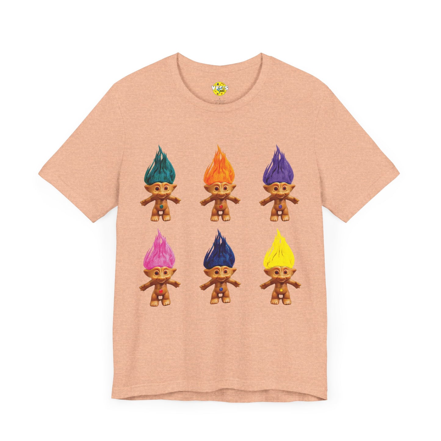 Vintage Treasure Troll Squad Short Sleeve T-Shirt - Retro 90s Nostalgia Tee