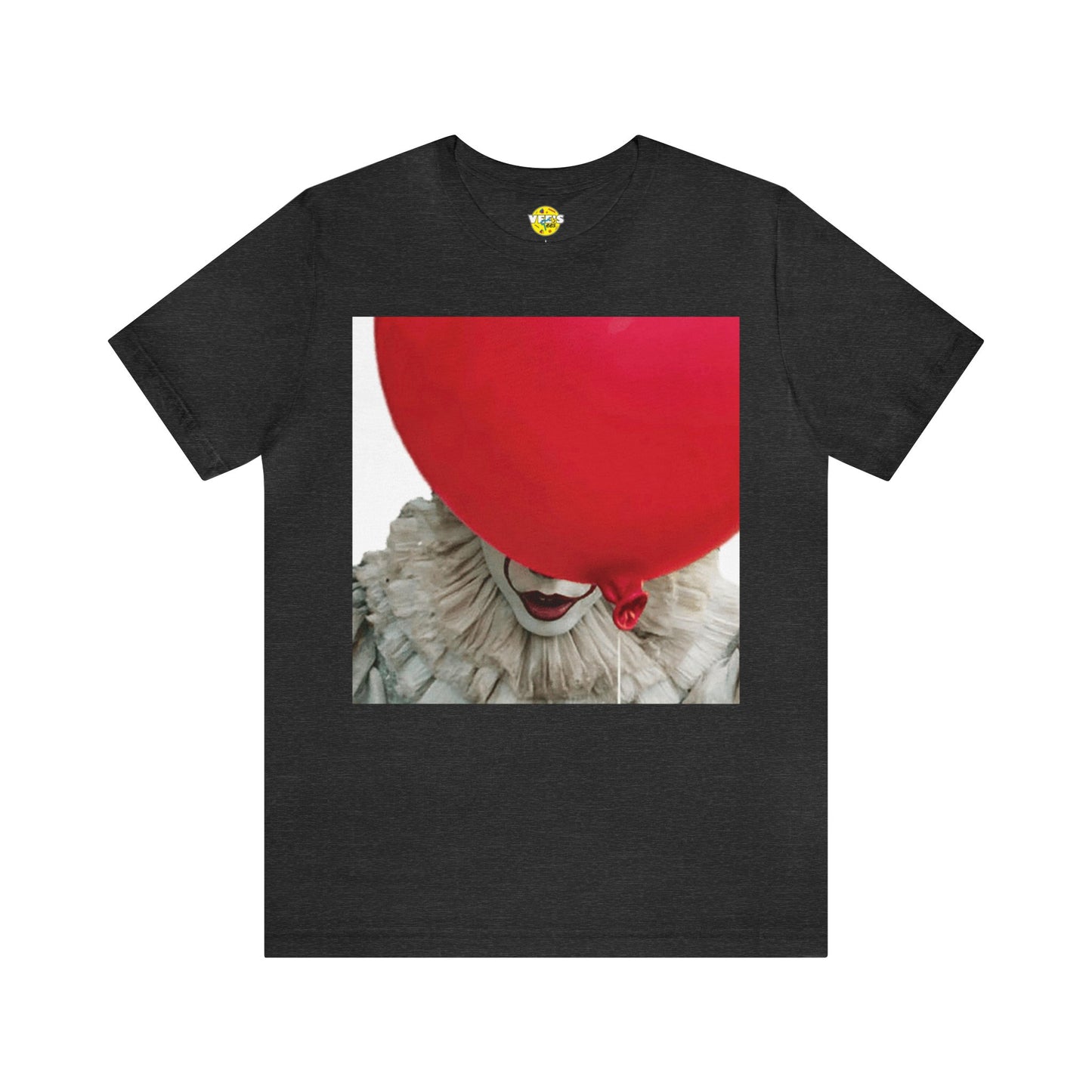 Halloween Pennywise and Red Balloon IT Movie Remake Short Sleeve T-Shirt - Horror Clown Tee, Scary Movie Graphic Shirt