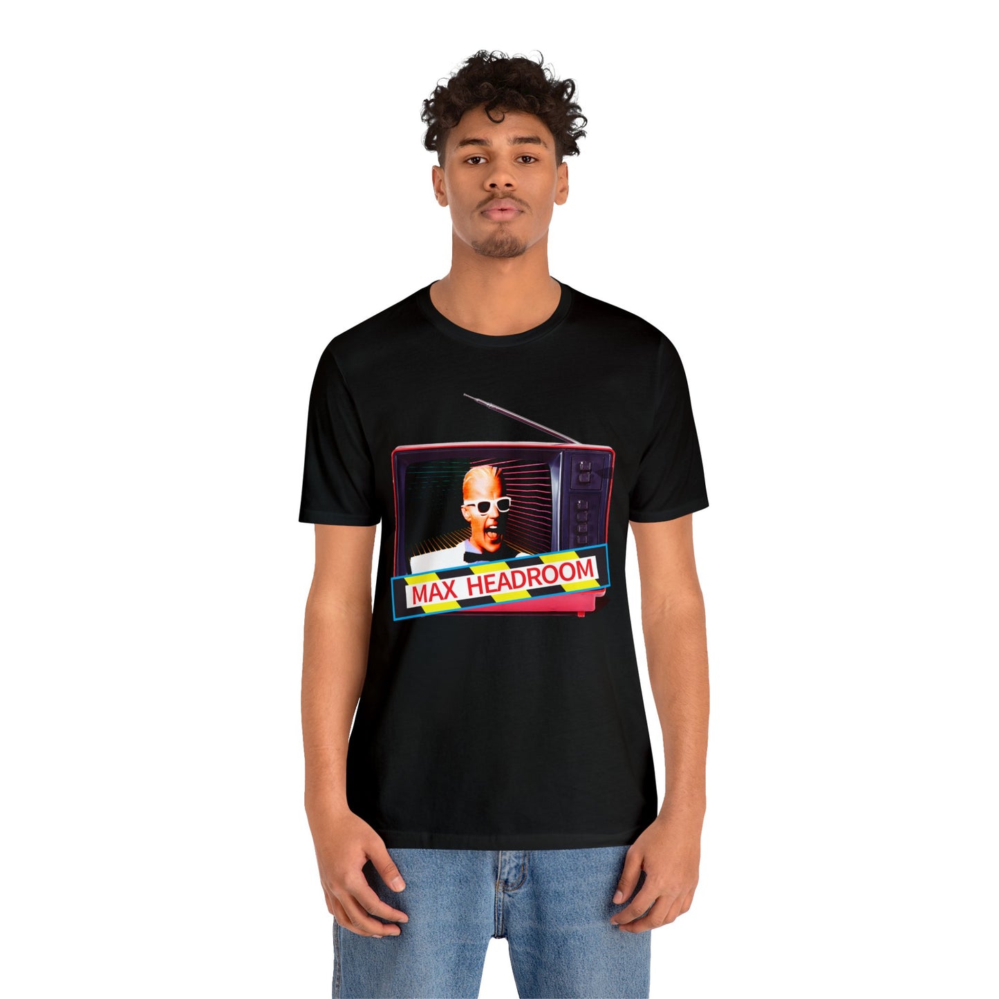 Max Headroom Retro TV Vibes Short Sleeve T-Shirt - Vintage Cyberpunk Tee