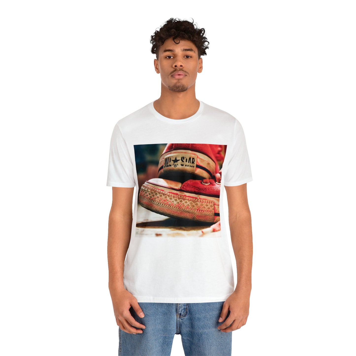 Red Chuck Taylors Zoomed In Short Sleeve T-Shirt - Classic Sneaker Lover Tee, Vintage Shoe Graphic Shirt