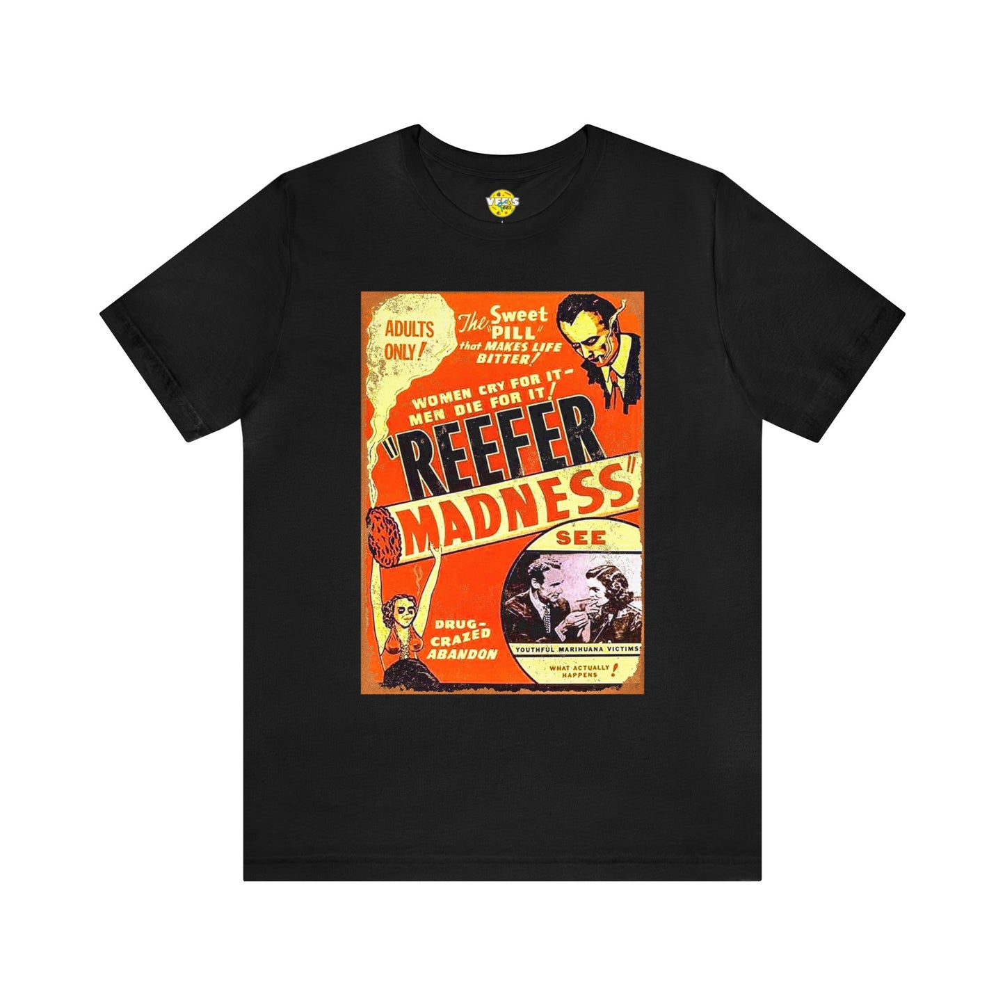 Retro Reefer Madness Movie Poster Short Sleeve T-Shirt - Cult Classic Nostalgia Tee