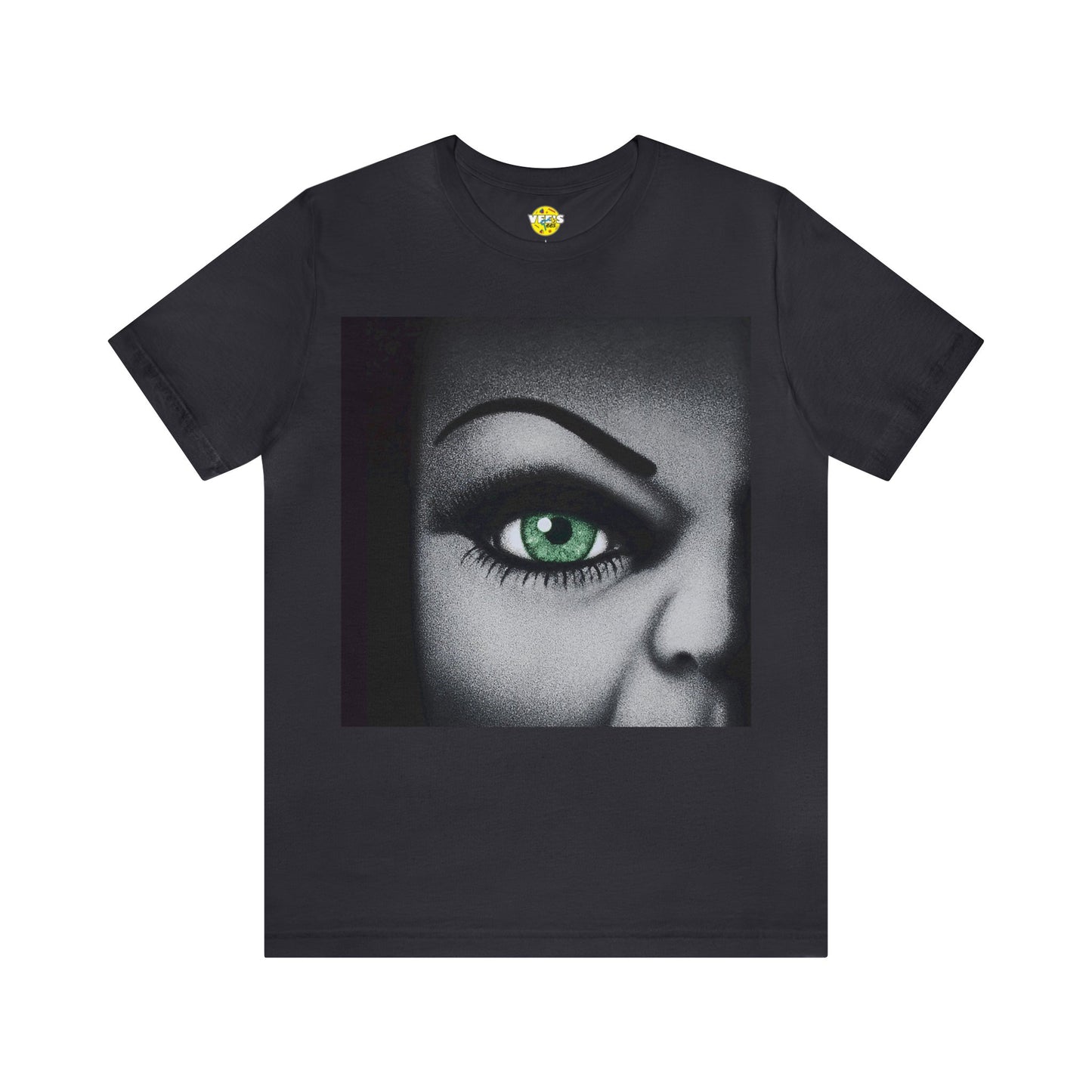 Halloween Bride of Chucky - Tiffany's Face Closeup Short Sleeve T-Shirt - Horror Icon Tee, Classic Movie Graphic Shirt