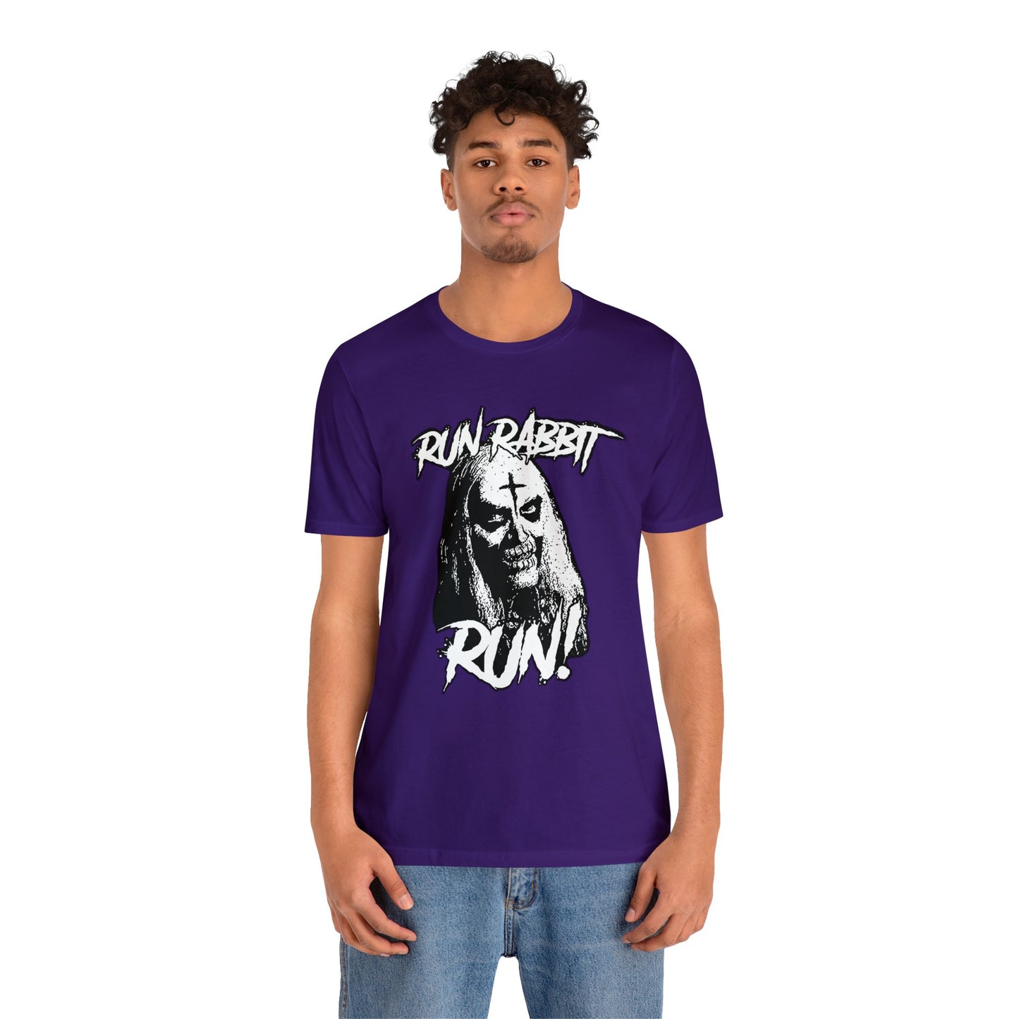 Halloween Otis B. Driftwood - Run Rabbit Run Graphic Short Sleeve T-Shirt - Retro Horror Icon Tee, House of 1000 Corpses, Devil's Rejects