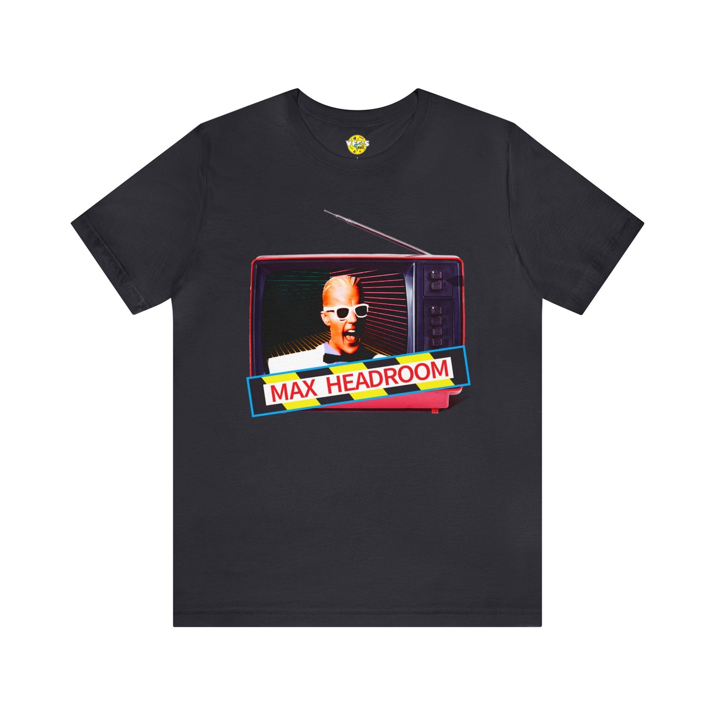 Max Headroom Retro TV Vibes Short Sleeve T-Shirt - Vintage Cyberpunk Tee