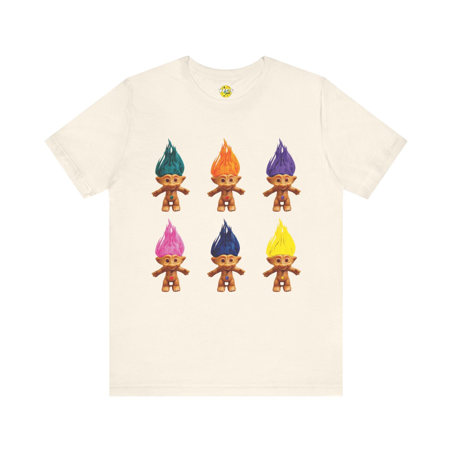 Vintage Treasure Troll Squad Short Sleeve T-Shirt - Retro 90s Nostalgia Tee