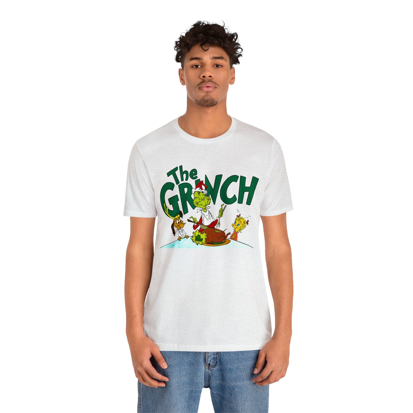 The Grinch cartoon tshirt - The Grinch Christmas table tshirt - Holiday Grinch Christmas table tshirt - Christmas Grinch dinner tshirt