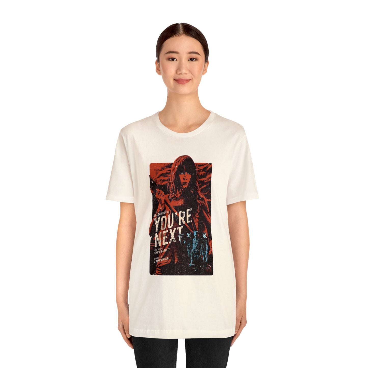 Halloween You're Next Movie Poster Short Sleeve T-Shirt - Home Invasion Horror Tee - Classic Thriller Film Shirt