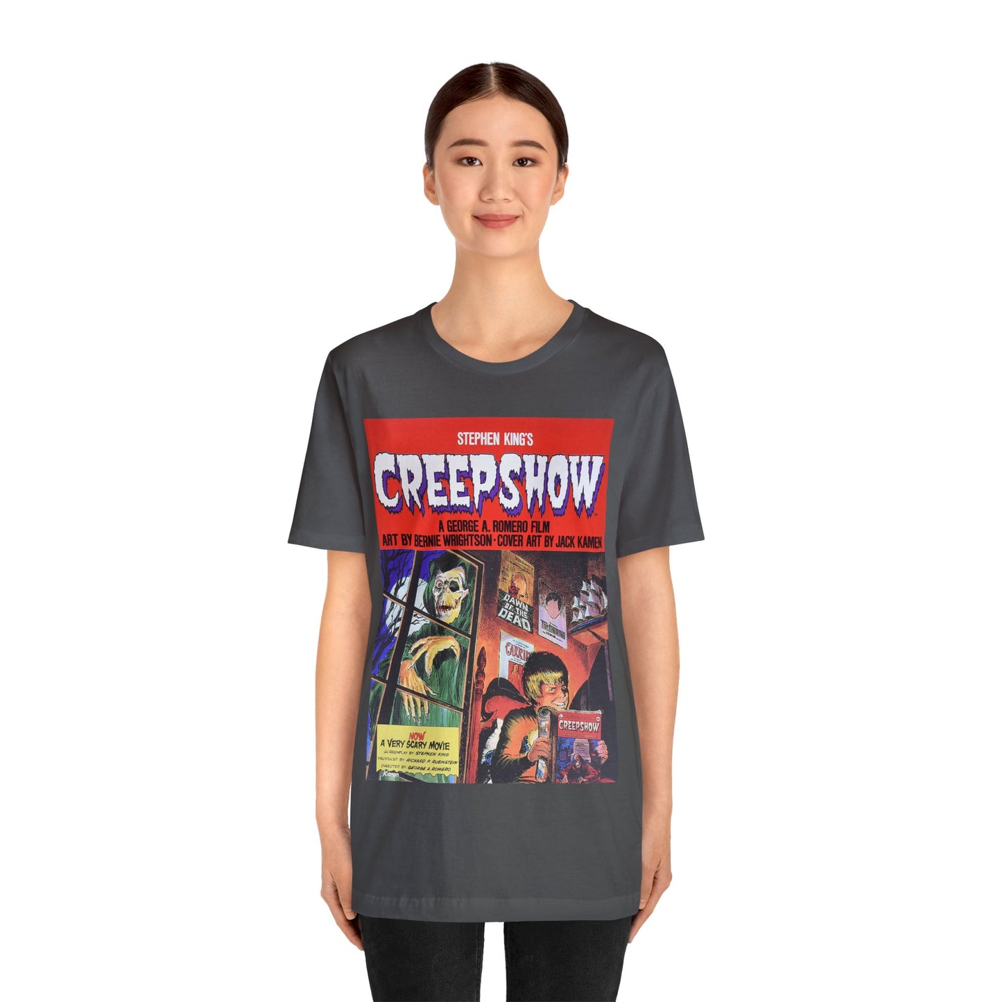 Halloween Creepshow Movie Poster Short Sleeve T-Shirt - Vintage Horror Tee, Classic Film Graphic Shirt