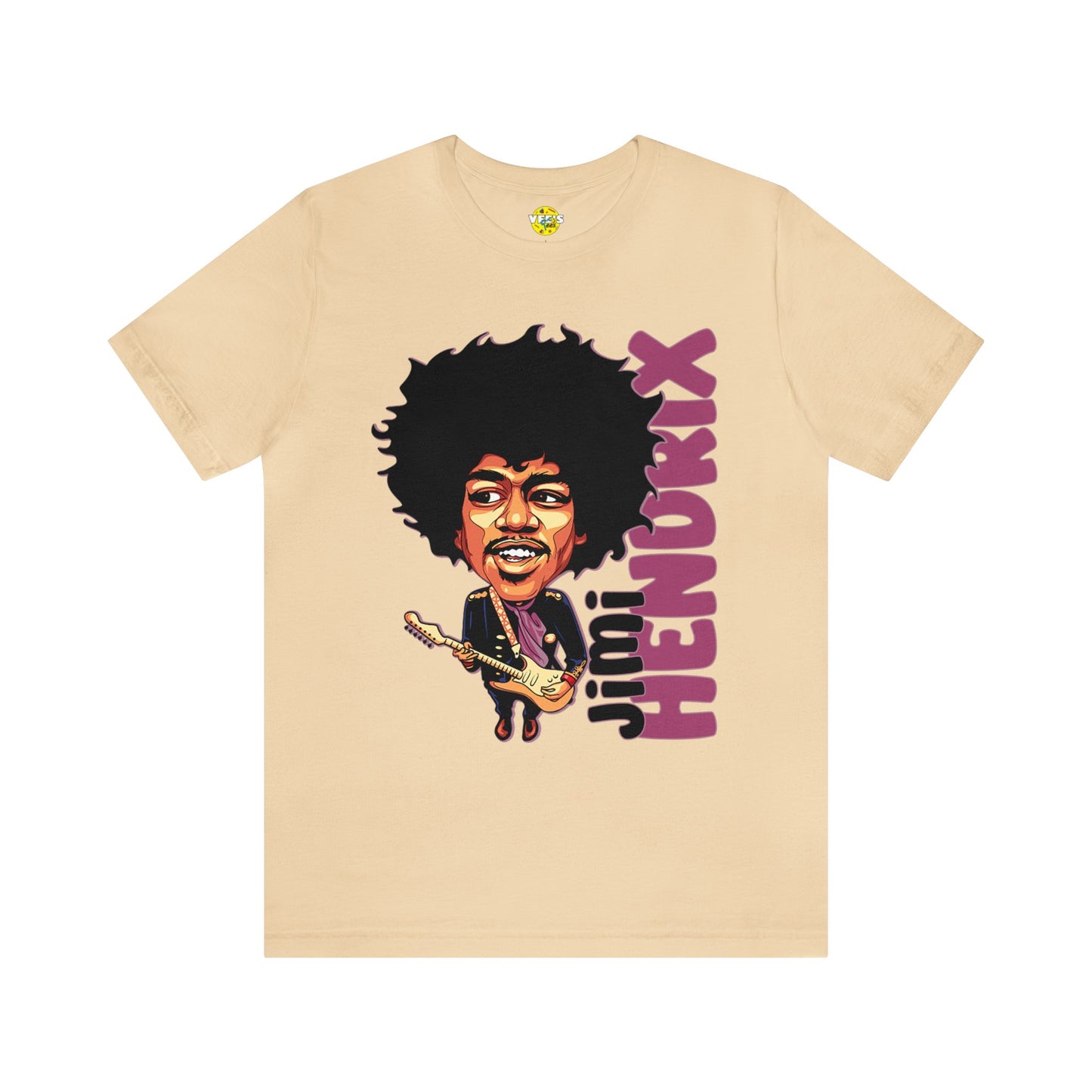 Jimi Hendrix Cartoon Portrait T-Shirt, Black History Icon Tee, Vintage Music Legend Shirt