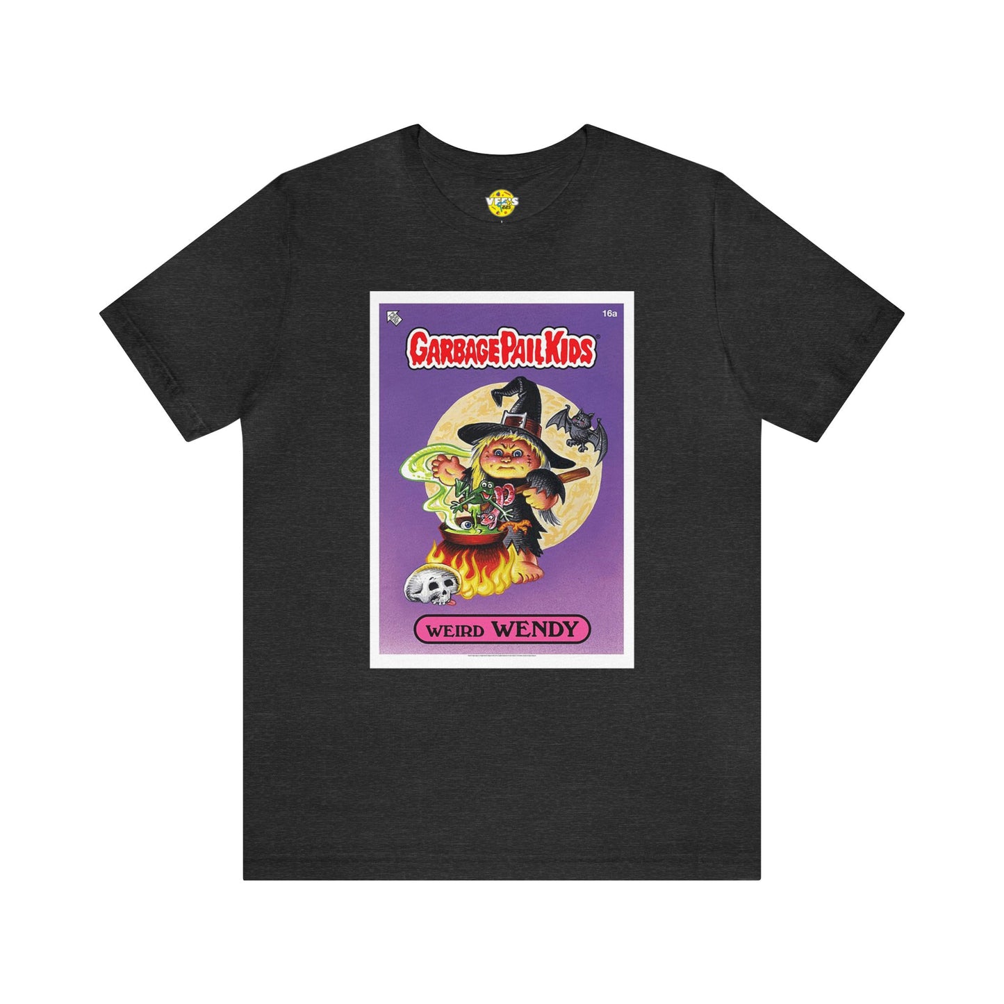 Halloween Garbage Pail Kids Weird Wendy Short Sleeve T-Shirt - Retro Sticker Art Tee, Vintage 80s Graphic Shirt