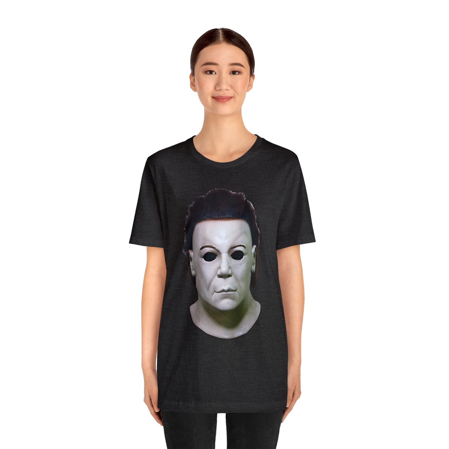 Halloween Michael Myers' Mask Halloween Short Sleeve T-Shirt - Horror Icon Tee, Classic Movie Graphic Shirt