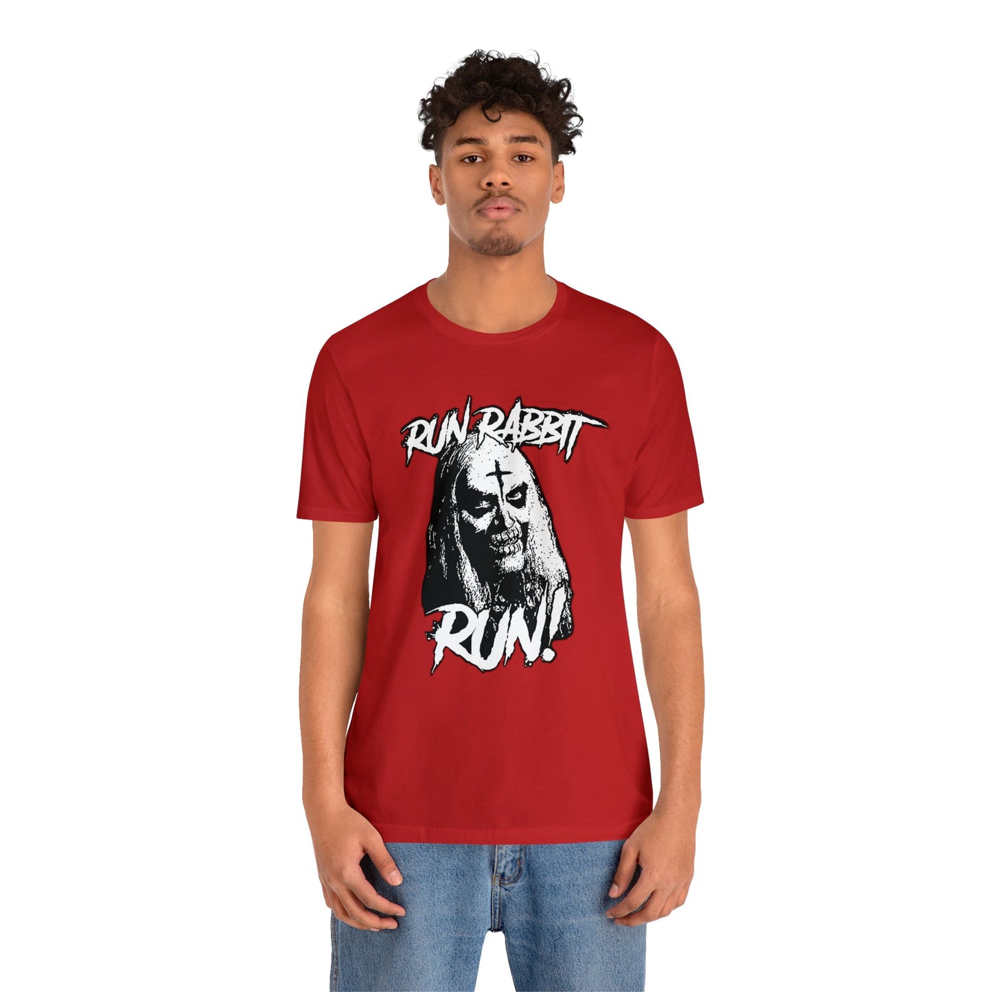 Halloween Otis B. Driftwood - Run Rabbit Run Graphic Short Sleeve T-Shirt - Retro Horror Icon Tee, House of 1000 Corpses, Devil's Rejects