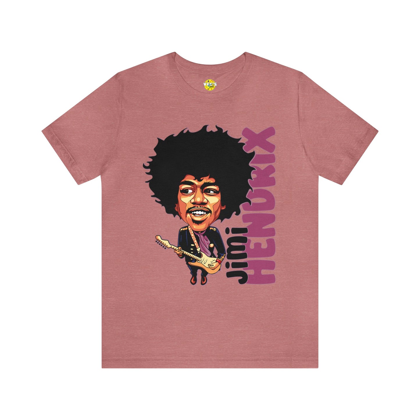 Jimi Hendrix Cartoon Portrait T-Shirt, Black History Icon Tee, Vintage Music Legend Shirt