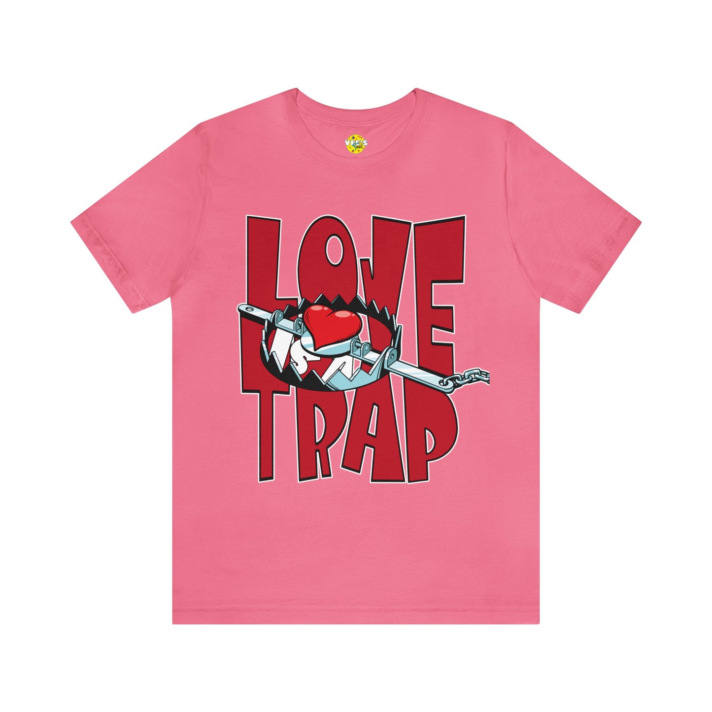 Love is a Trap Bear Trap Heart Graphic Tee - Anti Valentine Alternative Love Paradox Shirt - Valentines Day Unique Love Tshirt