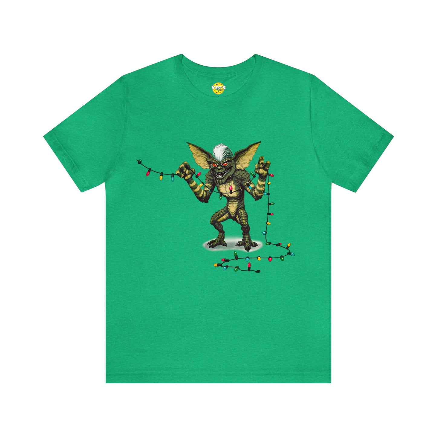 Stripe Festive Holiday - Gremlin Christmas Lights - Festive Stripe holding Christmas Lights - Gremlin Holiday Lights tshirt