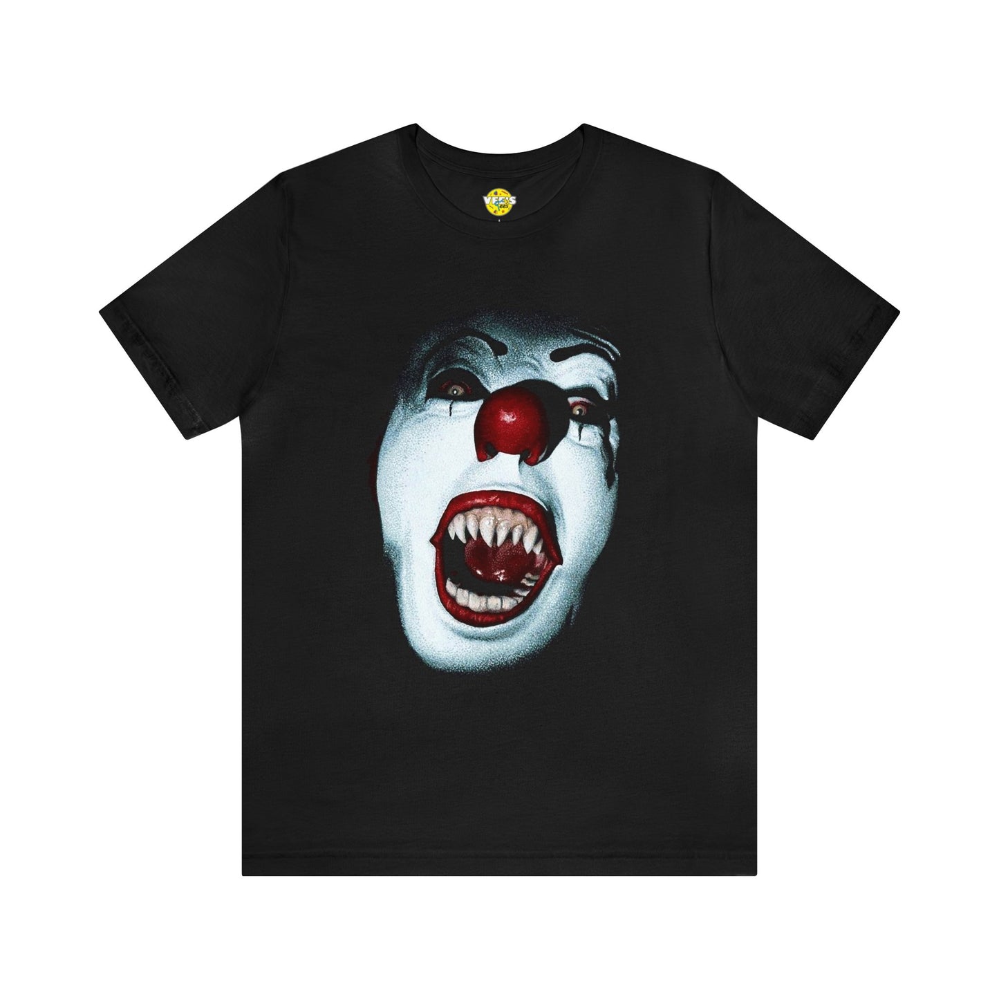 Halloween Pennywise Evil Face Short Sleeve T-Shirt - Classic Horror Clown Tee - Stephen King's IT Shirt