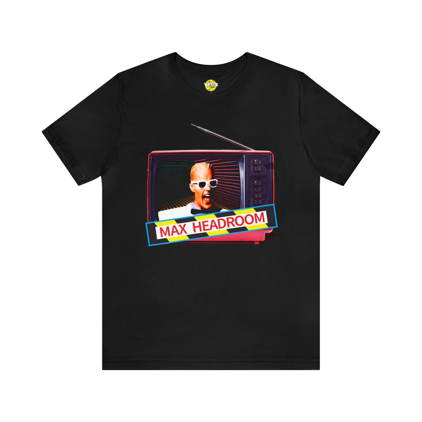 Max Headroom Retro TV Vibes Short Sleeve T-Shirt - Vintage Cyberpunk Tee