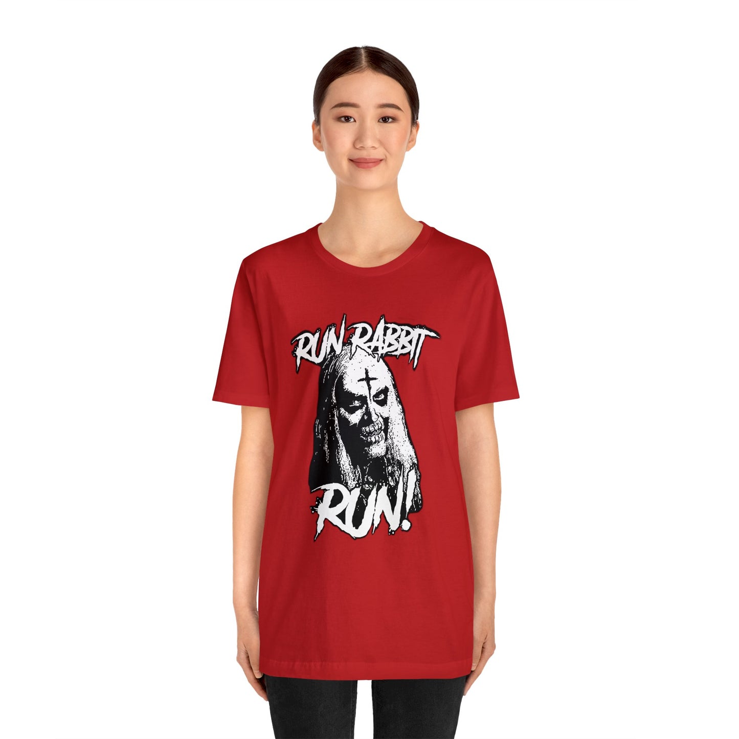 Halloween Otis B. Driftwood - Run Rabbit Run Graphic Short Sleeve T-Shirt - Retro Horror Icon Tee, House of 1000 Corpses, Devil's Rejects