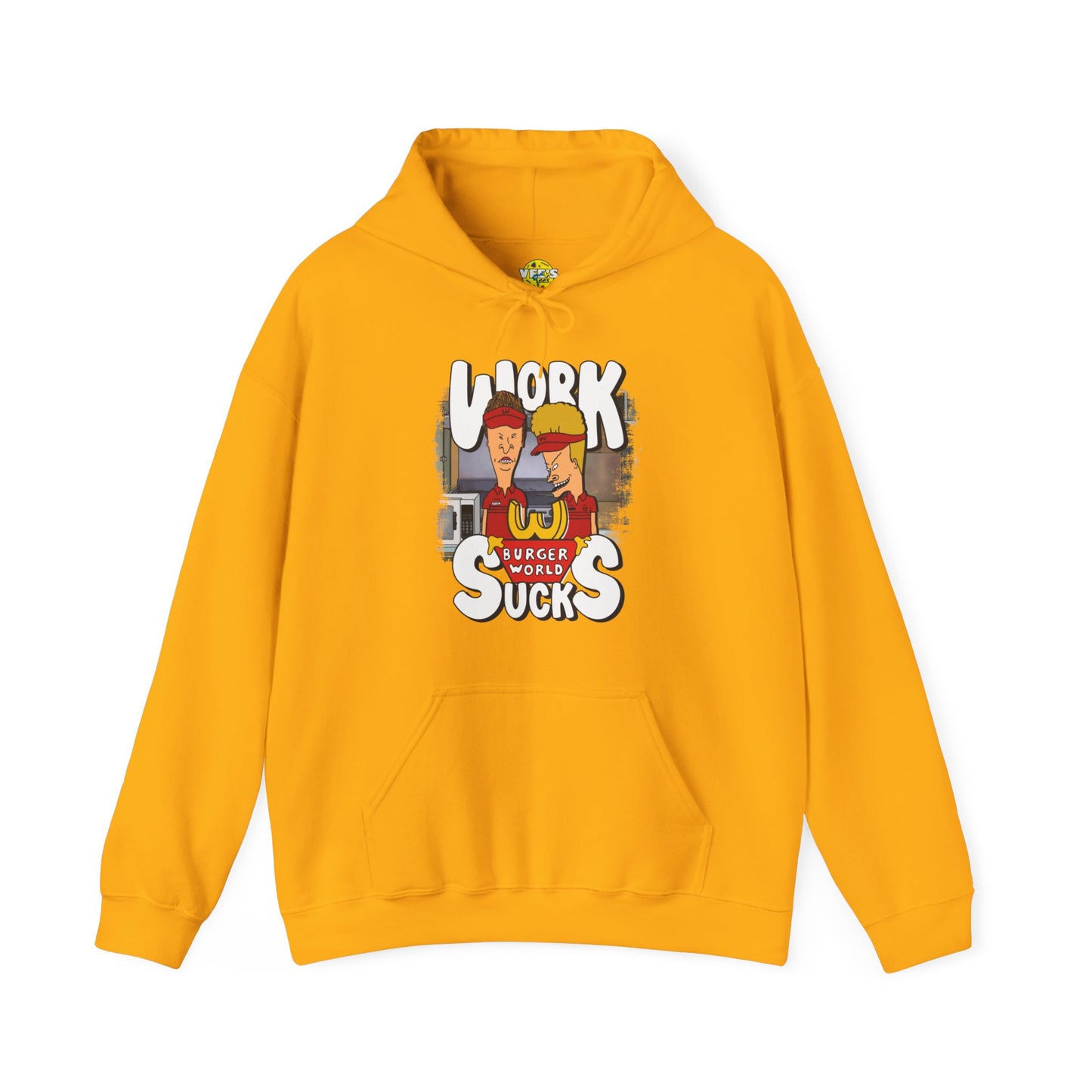 Beavis and Butt-Head Work Sucks Hoodie - 90s Nostalgia