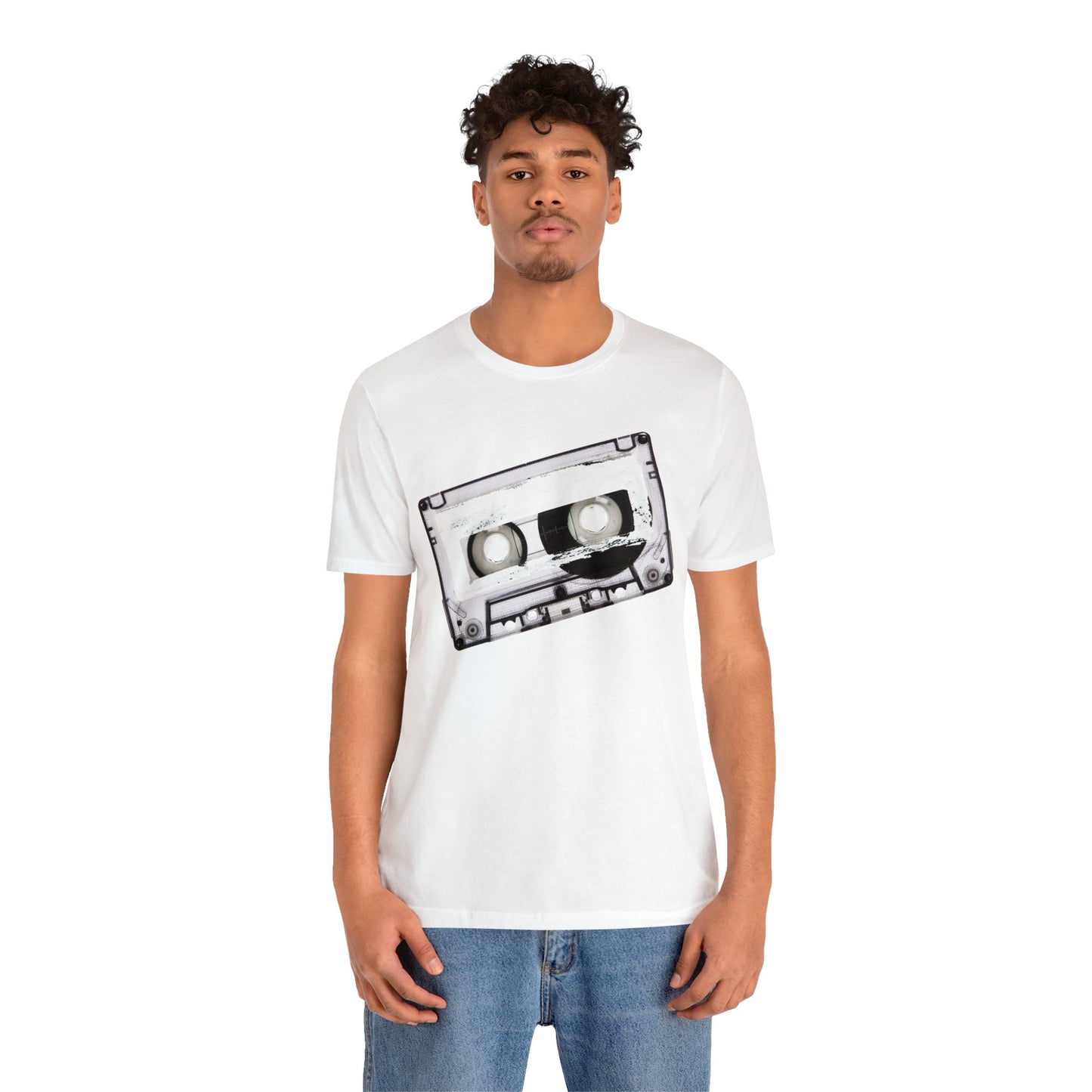 Retro Cassette Tape Short Sleeve T-Shirt - Vintage Music Lover Tee, 80s Nostalgia Graphic Shirt