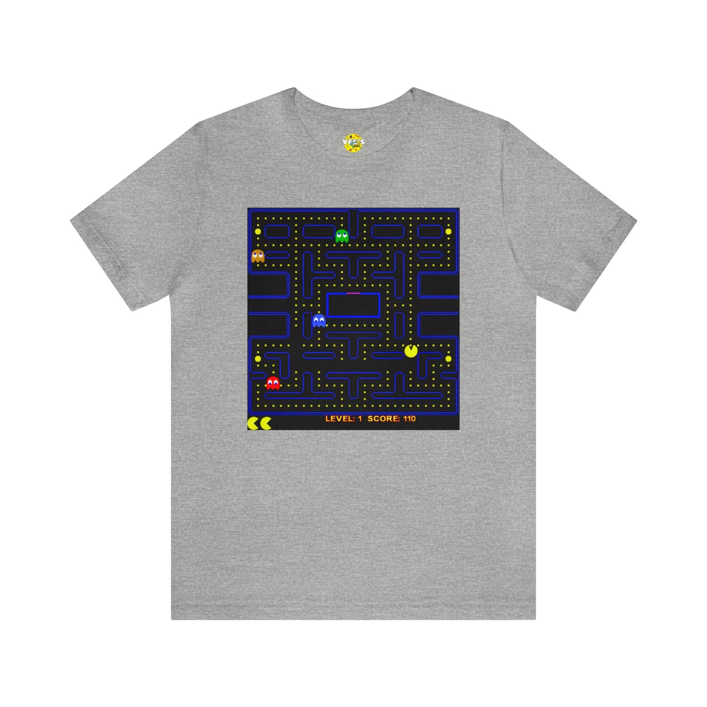 Retro Pac-Man Arcade Game Short Sleeve T-Shirt - Classic Vintage Gamer Tee